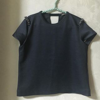 ザラ(ZARA)のZARA ビジュー付きトップス(カットソー(半袖/袖なし))