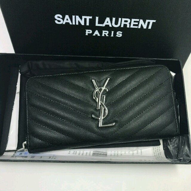 サンローラン SAINTLAURENT 長財布 黒 ブラック 財布 ウォレット に