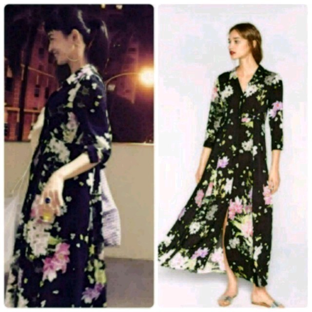 Zara 正規品 芸能人多数着用 花柄 ロングワンピース Mの通販 By Kanzaki S Shop ザラならラクマ