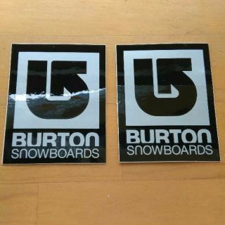 バートン(BURTON)のBurton (バートン) ロゴステッカー シルバー/黒 ２枚セット(その他)