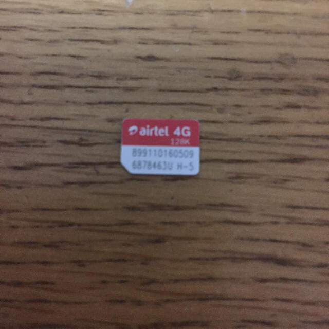 airtel nano sim カード スマホ/家電/カメラのスマートフォン/携帯電話(その他)の商品写真