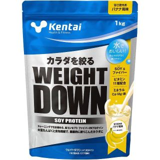 ケンタイ(Kentai)のkentai　健康体力研究所　ウェイトダウン　ソイプロテイン　バナナ風味　1ｋｇ(プロテイン)