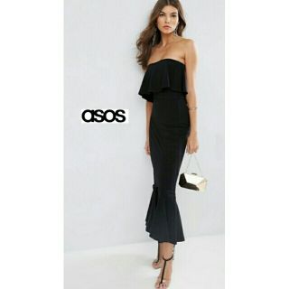 エイソス(asos)の専用☆ *ASOS*　UK12　結婚式にも♡フリルトップマキシドレス☆(ロングドレス)