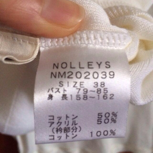 NOLLEY'S(ノーリーズ)のノーリーズ♡白ニット♡ レディースのトップス(カットソー(半袖/袖なし))の商品写真