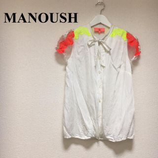 マヌーシュ(MANOUSH)のMANOUSH  ネオンカラー ボウタイブラウス  マヌーシュ(シャツ/ブラウス(半袖/袖なし))