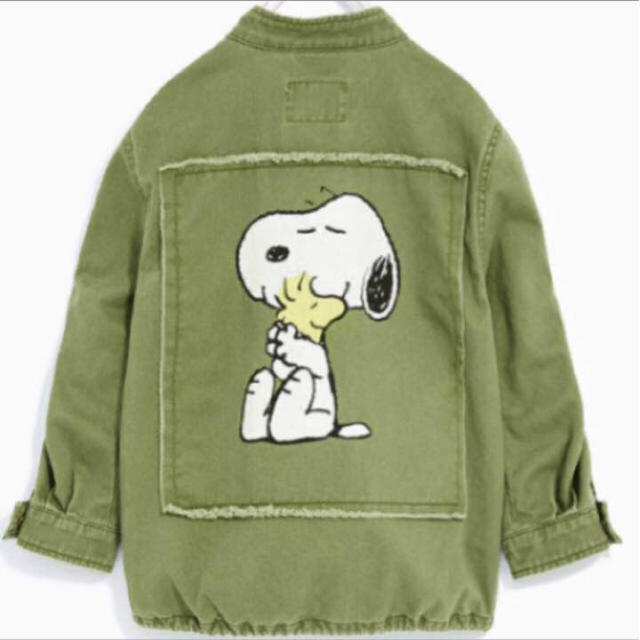 ZARA KIDS(ザラキッズ)の完売品 ZARA スヌーピー ミリタリー ジャケット ロンハーマン ビームス キッズ/ベビー/マタニティのキッズ服女の子用(90cm~)(ジャケット/上着)の商品写真