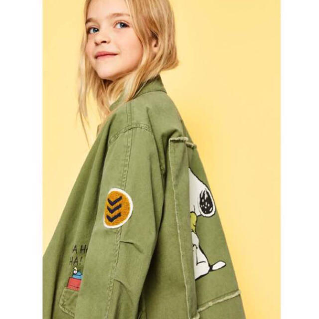 ZARA KIDS(ザラキッズ)の完売品 ZARA スヌーピー ミリタリー ジャケット ロンハーマン ビームス キッズ/ベビー/マタニティのキッズ服女の子用(90cm~)(ジャケット/上着)の商品写真