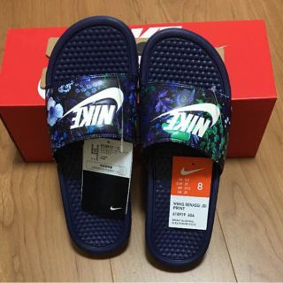 ナイキ(NIKE)の☆新品☆NIKE BENASSI JDI ベナッシ 花柄 ブルー系 25cm(サンダル)