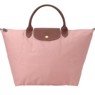 ロンシャン(LONGCHAMP)の【新品】完売品！ ロンシャン ローズピンク バンドバッグ Mサイズ 送料無料(トートバッグ)