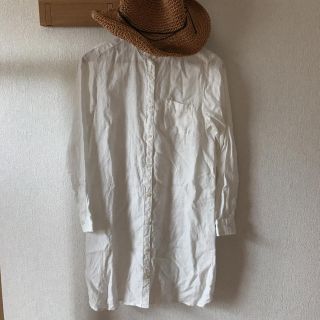 ムジルシリョウヒン(MUJI (無印良品))の桜さま無印 リネン シャツワンピ(ひざ丈ワンピース)