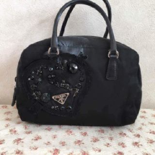 プラダ(PRADA)のK123様専用  ★プラダ ハートビジューハンドバッグ★(ハンドバッグ)