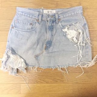 リーバイス(Levi's)のLi:lys リリス vintage army denim リメイクミニスカート(ミニスカート)