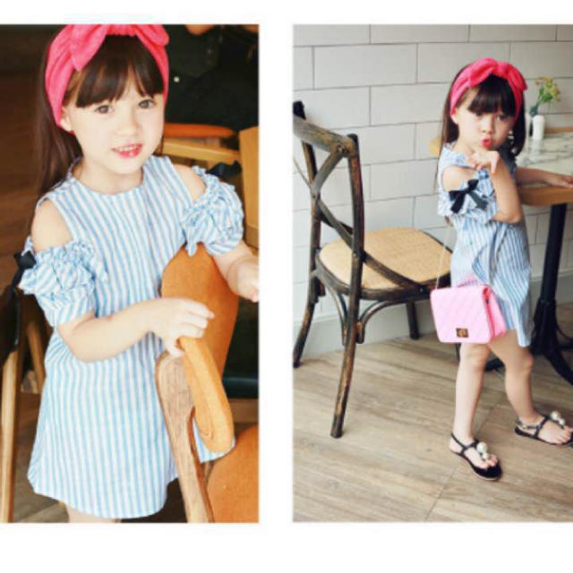 ZARA KIDS(ザラキッズ)のSALE♡大人顔負け オフショル ワンピ キッズ/ベビー/マタニティのキッズ服女の子用(90cm~)(ワンピース)の商品写真