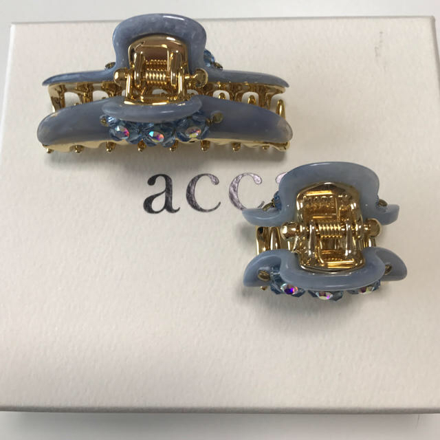 acca(アッカ)のacca☆クリップセット アッカ ライトブルー レディースのヘアアクセサリー(バレッタ/ヘアクリップ)の商品写真
