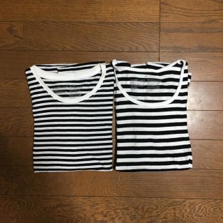 ムジルシリョウヒン(MUJI (無印良品))の無印良品 ボーダーTシャツ 2枚セット(Tシャツ(半袖/袖なし))