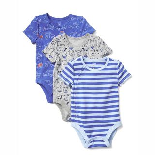 ベビーギャップ(babyGAP)の【新品】80cm boys 半袖ロンパース3点セット(ロンパース)