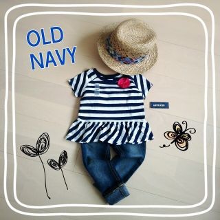 オールドネイビー(Old Navy)のOLD NAVY☆ボーダーぺプラムＴ(その他)