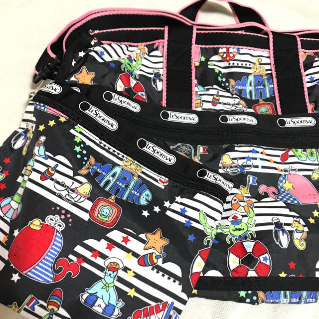 LeSportsac(レスポートサック)の【ゆったま様専用】LeSportsac♡定番ボストン＆収納ポーチ♡ レディースのバッグ(ボストンバッグ)の商品写真