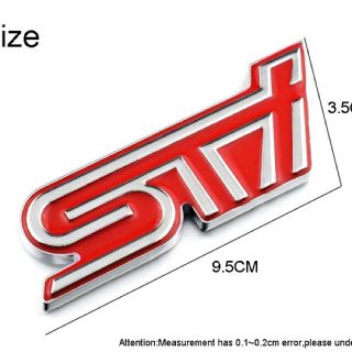 スバル(スバル)のスバルSTI メタル エンブレム バッジ ステッカー(車種別パーツ)