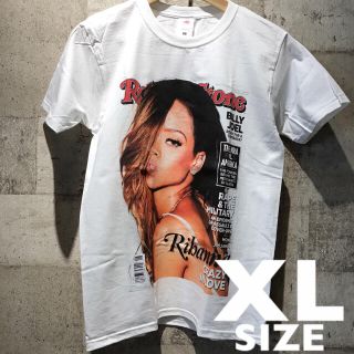 即購入OK！Tシャツ 雑誌 カバーT リアーナ ホワイト サイズXL(Tシャツ(半袖/袖なし))