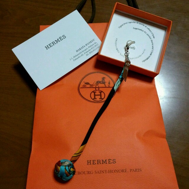 《未使用》HERMES カルメンチータブックマーク　シルク