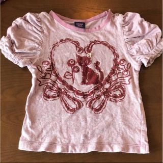 アナスイミニ(ANNA SUI mini)のアナスイミニ Ｔシャツ 90 紫(Tシャツ/カットソー)