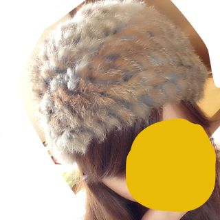 ラビットファー帽子♡(ハンチング/ベレー帽)