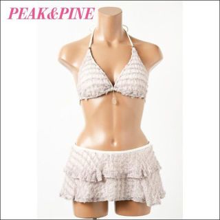 ピークアンドパイン(PEAK&PINE)の☆新品 PEAK＆PINE ピークアンドパイン ビキニ ベージュ　フリル(水着)