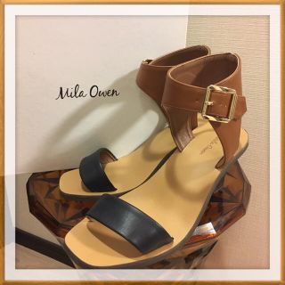 ミラオーウェン(Mila Owen)の【美品】ミラオーウェン アンクル サンダル 37(サンダル)