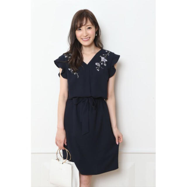 新品♡アプワイザーリッシェ♡ライン刺しゅうゆるシャツワンピース