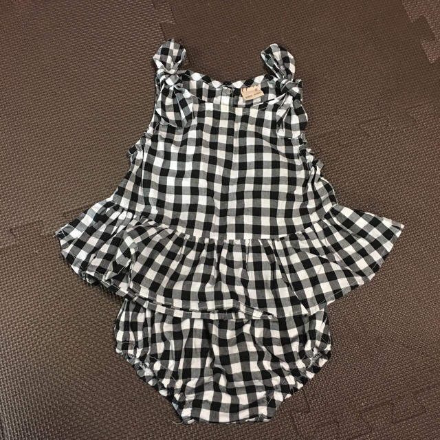 petit main(プティマイン)のギンガムチェックセットアップsize70 キッズ/ベビー/マタニティのベビー服(~85cm)(タンクトップ/キャミソール)の商品写真