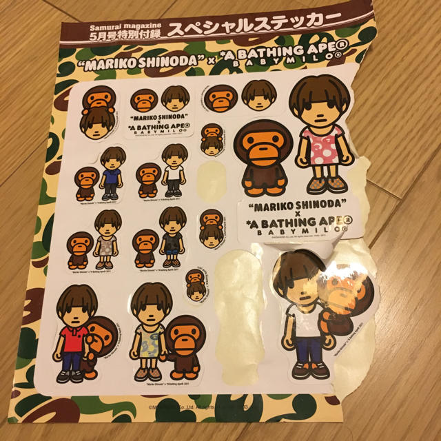 A BATHING APE(アベイシングエイプ)のエイプ ステッカー シール 篠田麻里子 その他のその他(その他)の商品写真