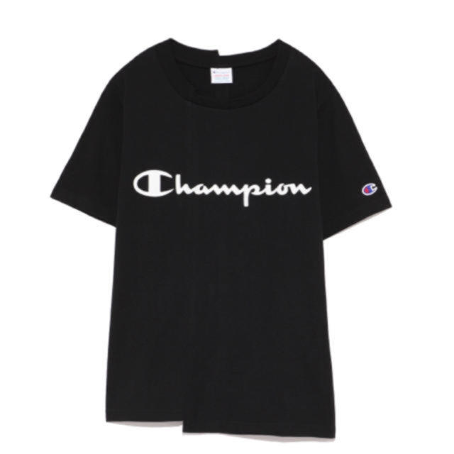 FRAY I.D(フレイアイディー)のチャンピオン フレイアイディー コラボ Tシャツ タグ付き レディースのトップス(シャツ/ブラウス(半袖/袖なし))の商品写真