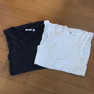 ユニクロ(UNIQLO)のドット柄 タンクトップ＊2点セット(タンクトップ)