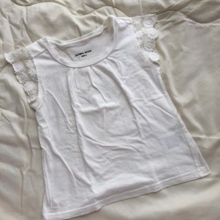 グローバルワーク(GLOBAL WORK)のレースTシャツ ホワイト(Tシャツ/カットソー)