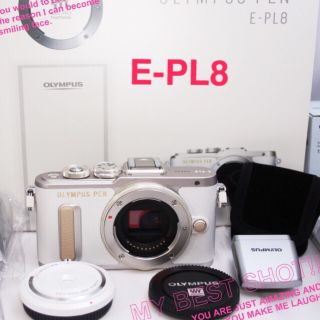 オリンパス(OLYMPUS)の❤️フリル特別価格❤️最新E-PL8✨大人気ホワイト☘️セルフィー☘️WiFi✨(ミラーレス一眼)