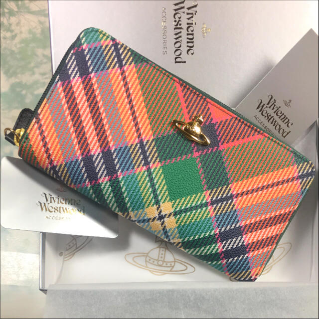 Vivienne Westwood 長財布 チェック ヴィヴィアン グリーン karatebih.ba