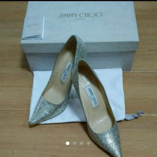 ジミーチュウ(JIMMY CHOO)のジミーチュー　36.5　グリッターパンプス(ハイヒール/パンプス)