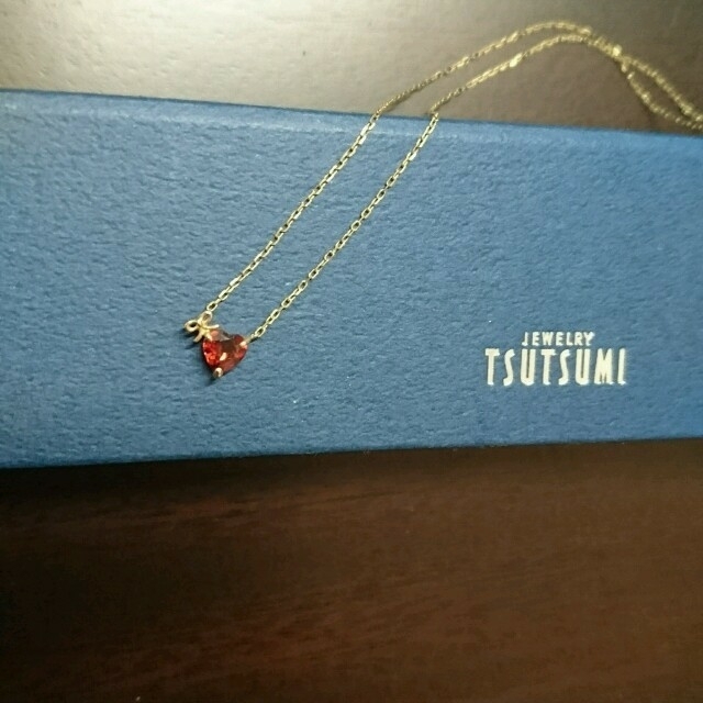 BLOOM - ジュエリーTSUTSUMI K10ガーネットハートネックレスの通販 by