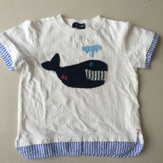 クレードスコープ(kladskap)のクレードスコープ クジラ刺繍T 110㎝(Tシャツ/カットソー)