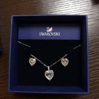 スワロフスキー(SWAROVSKI)のスワロフスキー クリスタルハート 三点セット(ネックレス)