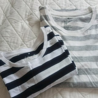 ムジルシリョウヒン(MUJI (無印良品))のボーダーTシャツ2枚組  (Tシャツ(半袖/袖なし))