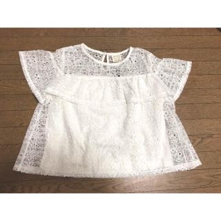 ザラキッズ(ZARA KIDS)の新品！ZARA girl フリル付きレーストップス(Tシャツ/カットソー)