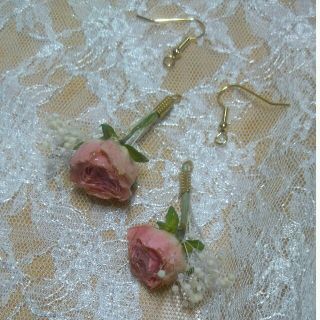 フラワー(flower)の「一点物」pink rose earring, pierce(イヤリング)