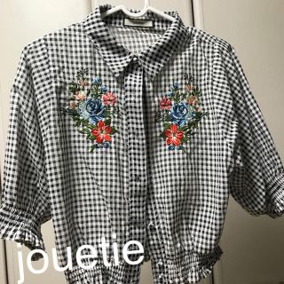 ジュエティ(jouetie)のjouetieチェックシャツ(シャツ/ブラウス(半袖/袖なし))