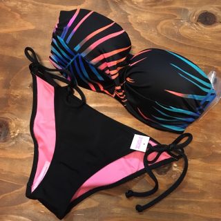 ヴィクトリアズシークレット(Victoria's Secret)のVSPINK❤︎プッシュアップバンドゥ❤︎Midnight Tropical(水着)