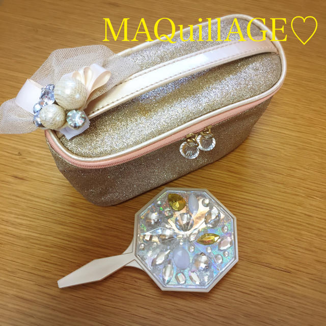 MAQuillAGE(マキアージュ)のメイクポーチ マキアージュ 新品 手鏡セット レディースのファッション小物(ポーチ)の商品写真