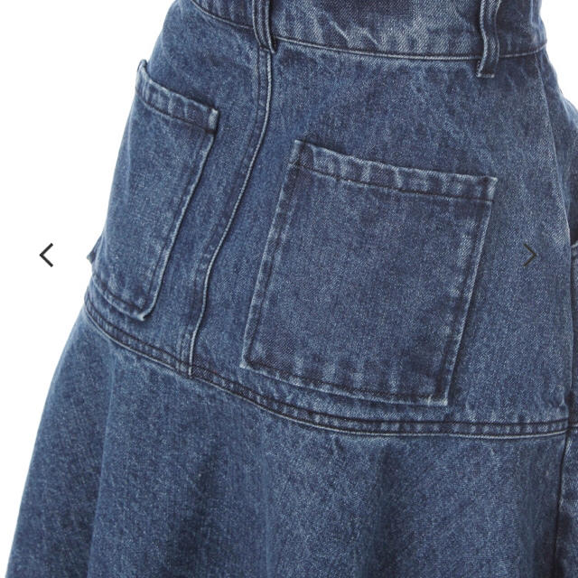 merry jenny(メリージェニー)のリボンフレアデニムスカート レディースのスカート(ひざ丈スカート)の商品写真