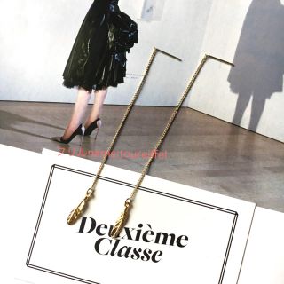 ドゥーズィエムクラス(DEUXIEME CLASSE)の新品 ドゥーズィエムクラス ゴールド フェザーロングピアス(ピアス)