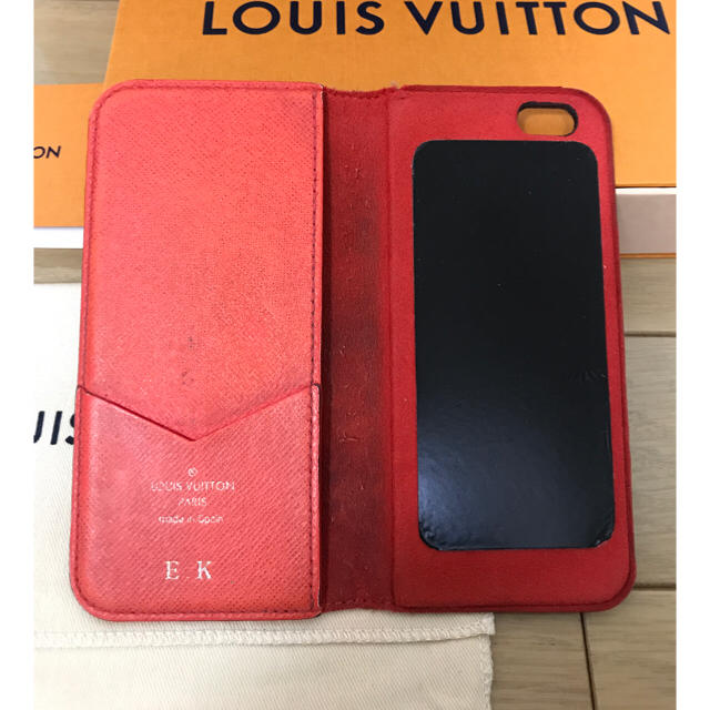 LOUIS VUITTON(ルイヴィトン)のルイヴィトンiPhone6/6sフォリオモノグラム 手帳型iPhoneケース 赤 スマホ/家電/カメラのスマホアクセサリー(iPhoneケース)の商品写真